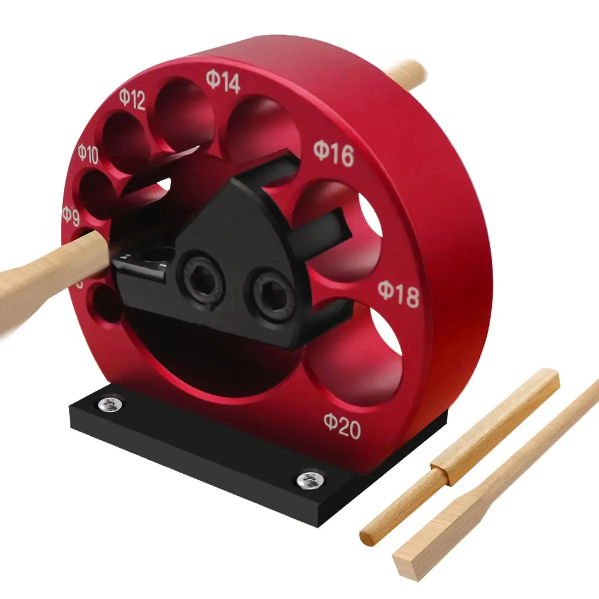 8mm-20mm 8-Holes Adjustable Dowel Maker Jig Or Carbide Blades Woodworking Electric Drill Milling Dowel Round Rod Auxiliary Tool - 图片 5