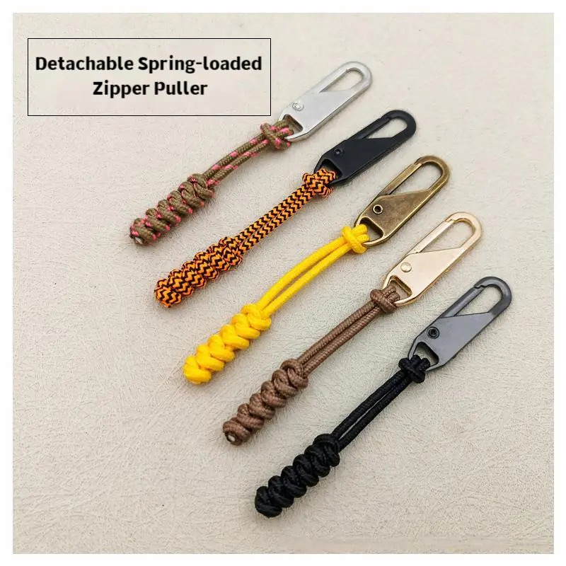 Durable Zipper Sliders Wear-resistant Umbrella Rope Woven Zipper Replaceable Accessories Detachable Repair Kit Outdoor