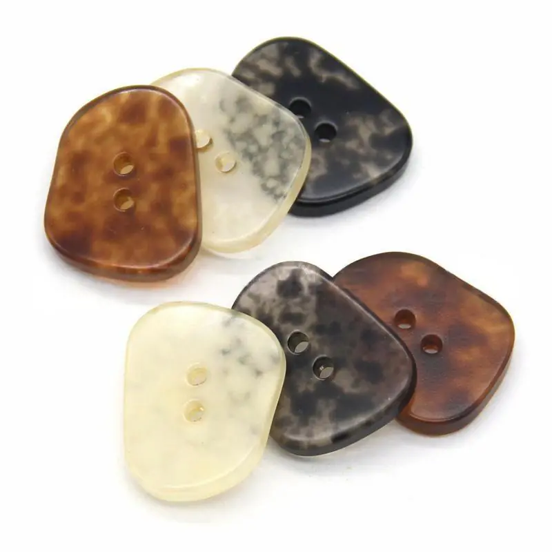 19mm 25mm 30mm Large Resin Horn Suit Buttons For Clothing Jacket Sweater Transparent Decorative DIY Sewing Accessories Wholesale