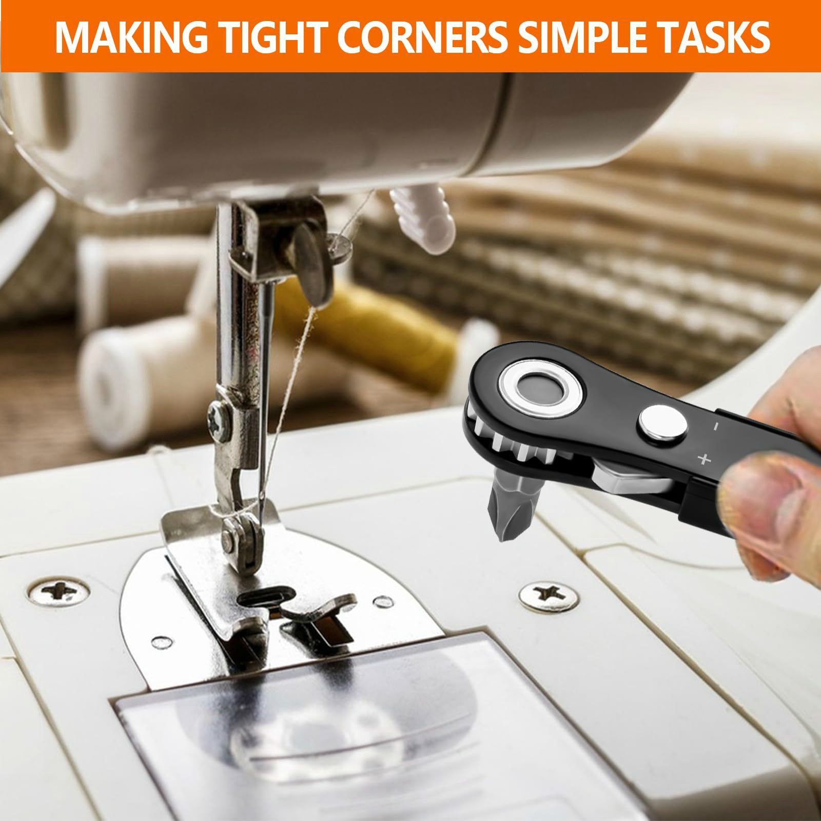 Multi-Tooth Bidirectional Mini Bit Ratchet Wrench Handle Screwdriver with Hex/Star Socket Bits - 图片 6