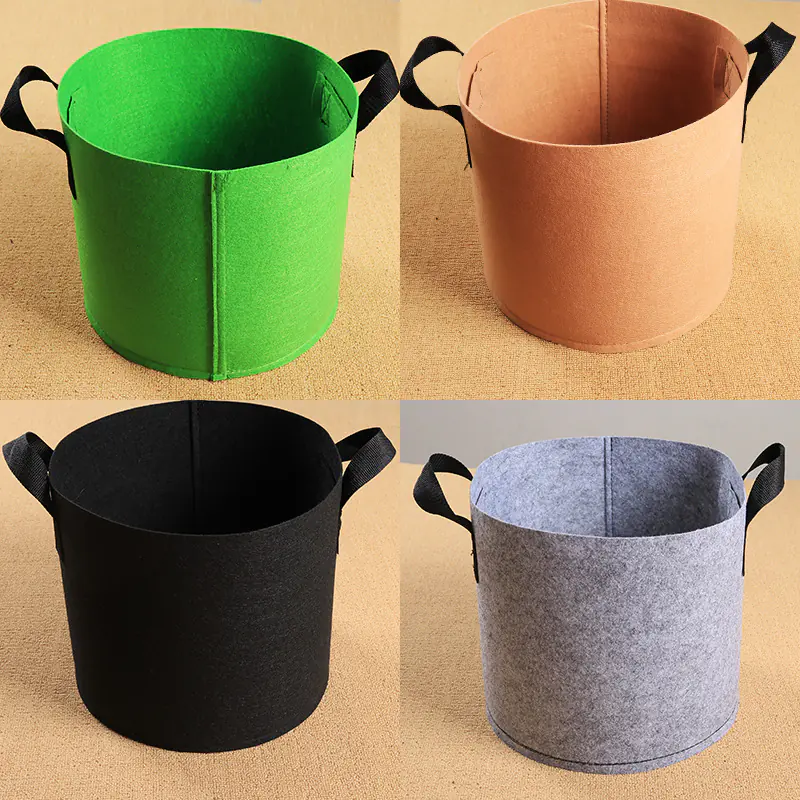 Fabric Grow Bags Thickened Felt Plant Pots for Rooftop, Balcony Gardening & Outdoor Planting