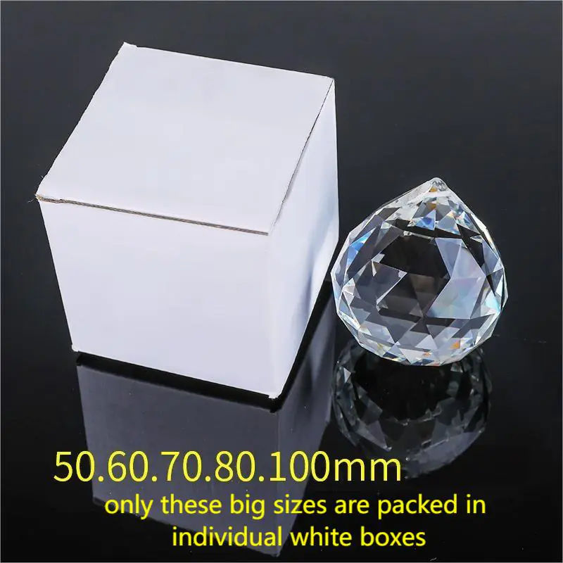 20/30/40/50/60/70/80/100 k9 Prism Glass Lamp Hanging Ball Glass Faceted Ball Chandelier Trimmings Suspension for Door Curtains - 图片 4