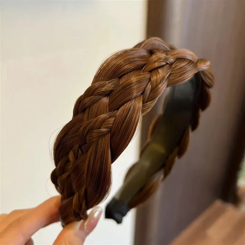 Sparkly Five-Strand Braid Hair Clip Headband | Glitter Fake Hair Bun Wrap for Women, BoHo Festival Hair Accessories - 图片 6
