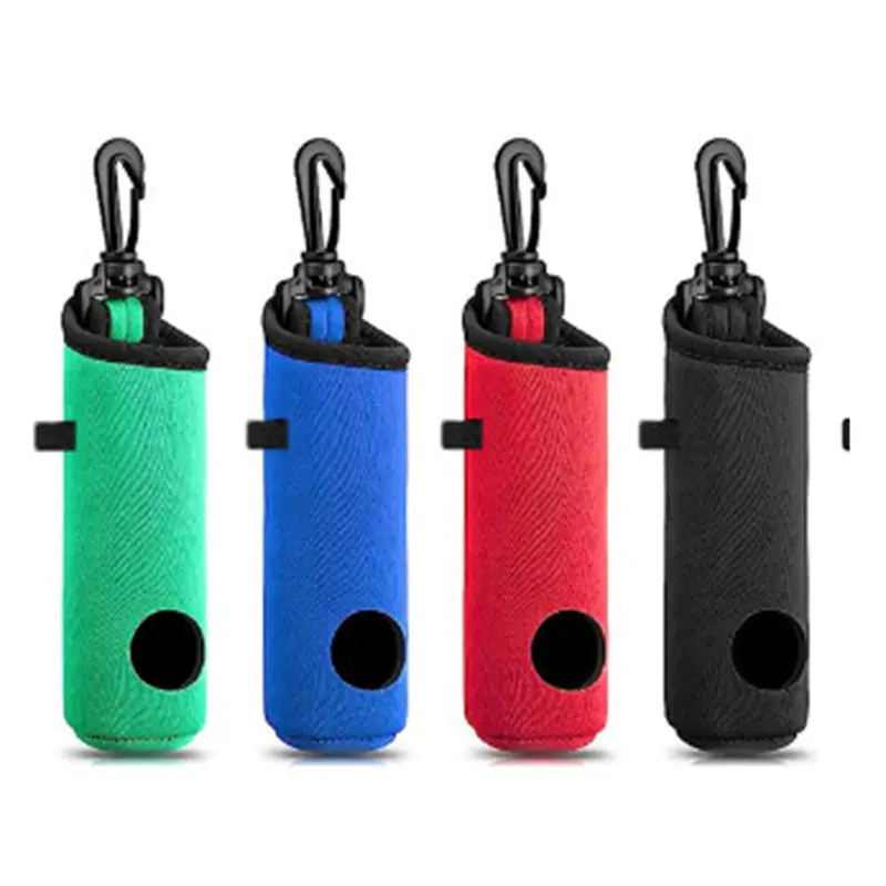Golf Ball Holder Belt Clip - Neoprene Pouch with 3 Ball Capacity, Portable Golf Accessory Gift (4 Colors)