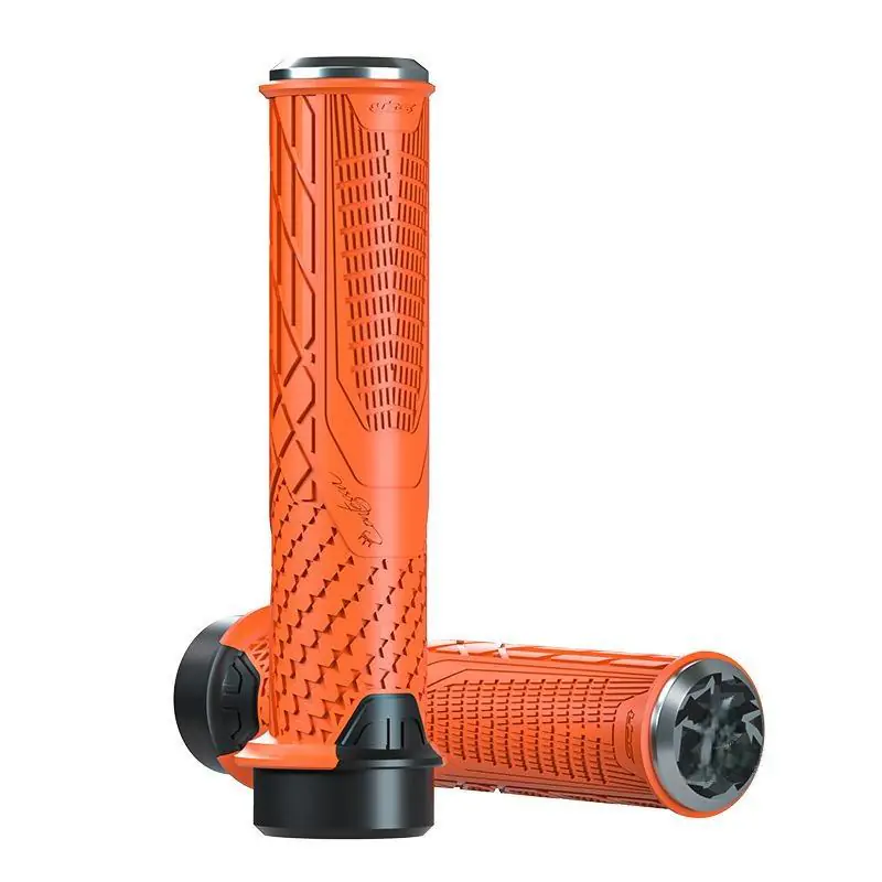 Lock-On Bike Grips - Anti-Slip Rubber Handlebar Grips with Shock Absorption for Mountain Biking, Multiple Colors - 图片 7