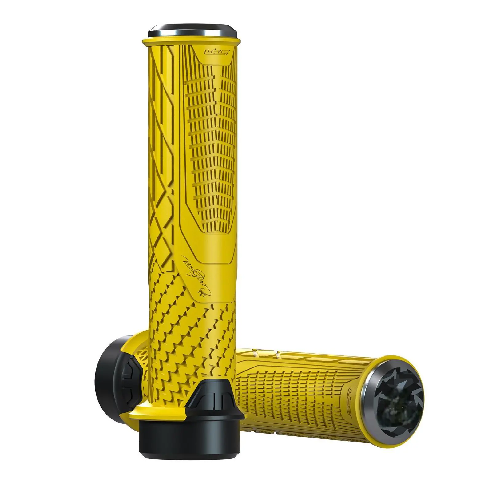 Lock-On Bike Grips - Anti-Slip Rubber Handlebar Grips with Shock Absorption for Mountain Biking, Multiple Colors - 图片 8
