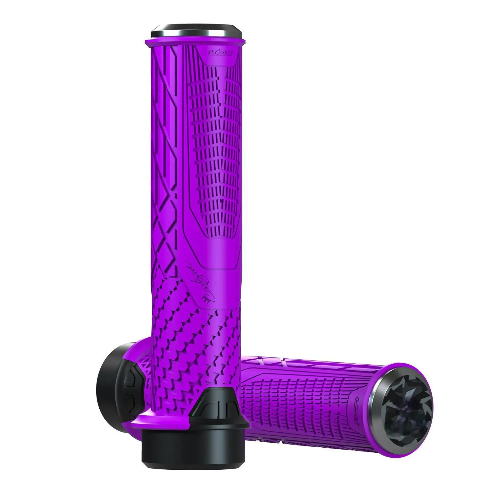 Lock-On Bike Grips - Anti-Slip Rubber Handlebar Grips with Shock Absorption for Mountain Biking, Multiple Colors - 图片 9