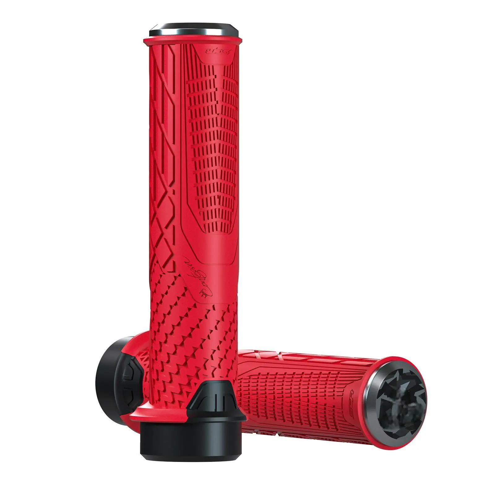 Lock-On Bike Grips - Anti-Slip Rubber Handlebar Grips with Shock Absorption for Mountain Biking, Multiple Colors - 图片 5