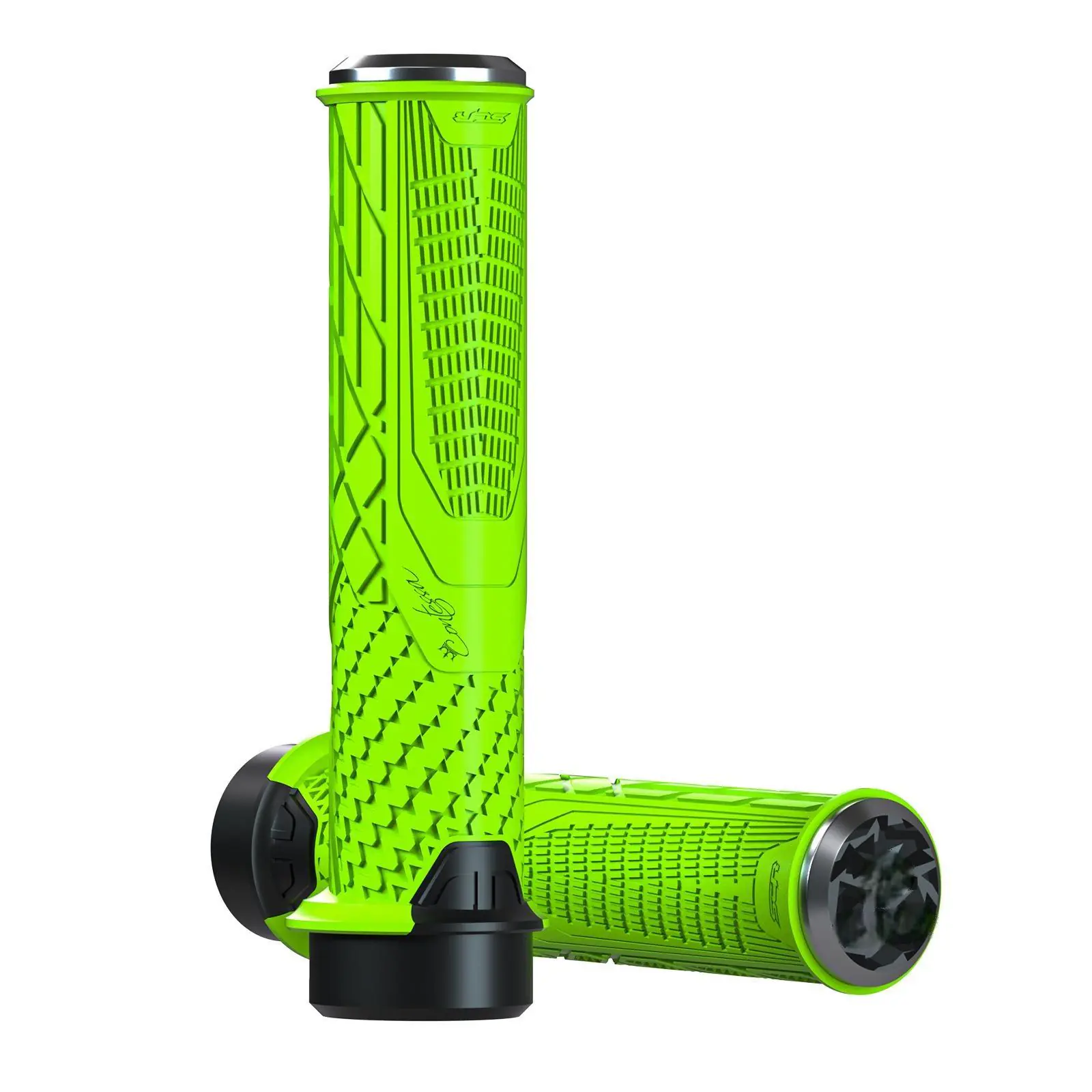 Lock-On Bike Grips - Anti-Slip Rubber Handlebar Grips with Shock Absorption for Mountain Biking, Multiple Colors - 图片 6