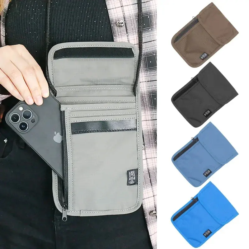 Travel Neck Wallet with RFID Protection - Anti-Theft Passport Holder, Phone Pouch & Card Organizer for Men and Women