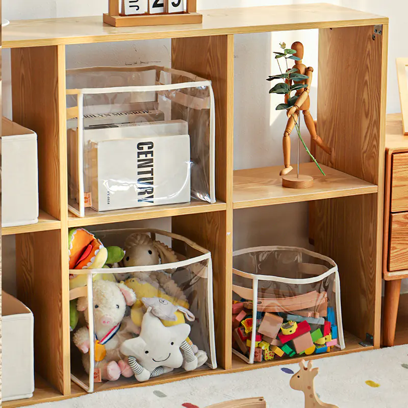 Kids Friendly Toy Storage Box Clear Visible Sturdy PVC Storage Basket Home Accessory - 图片 6
