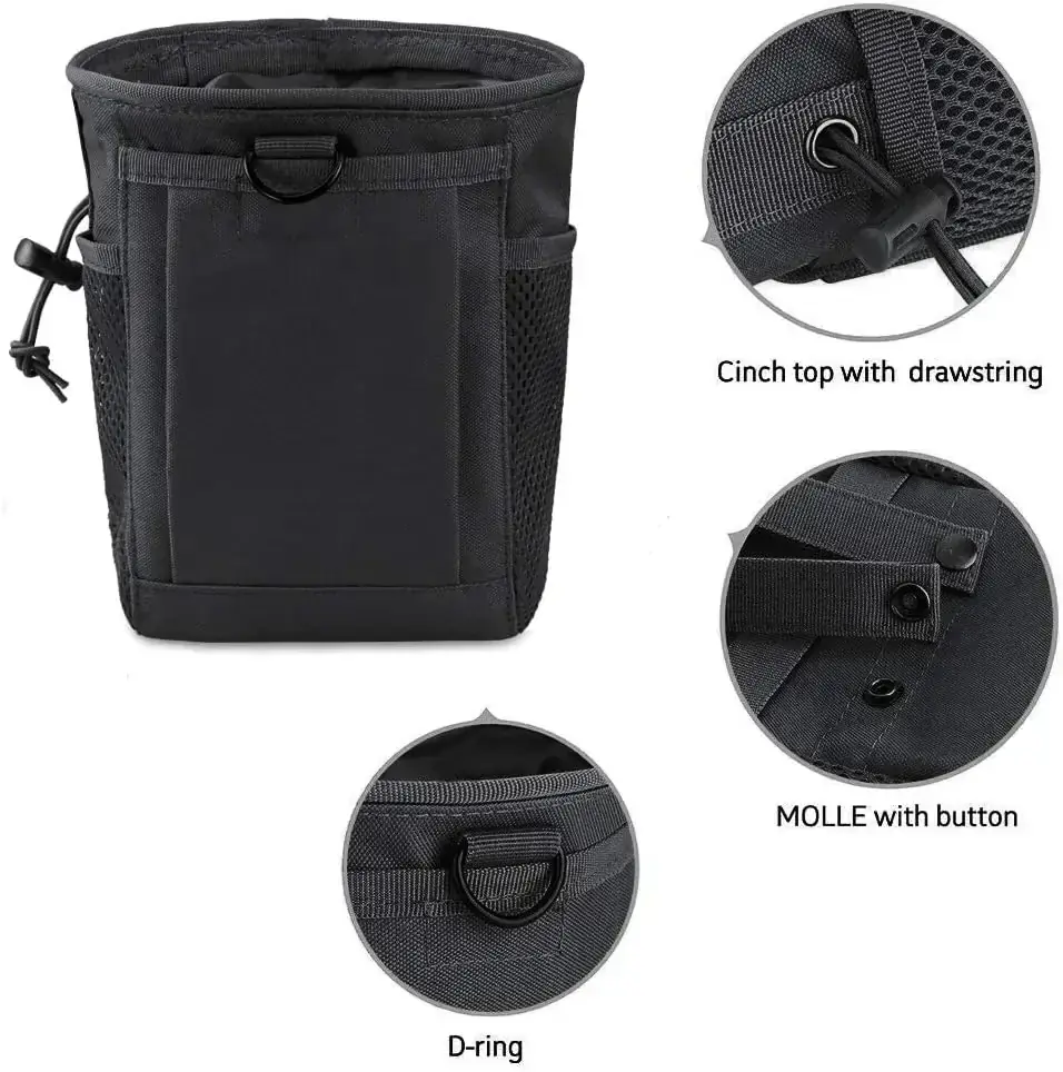 Camouflage Molle Waist Pack - Waterproof Nylon Drop Pouch for Hunting Hiking, EDC Accessory Bag with Dump Function - 图片 2
