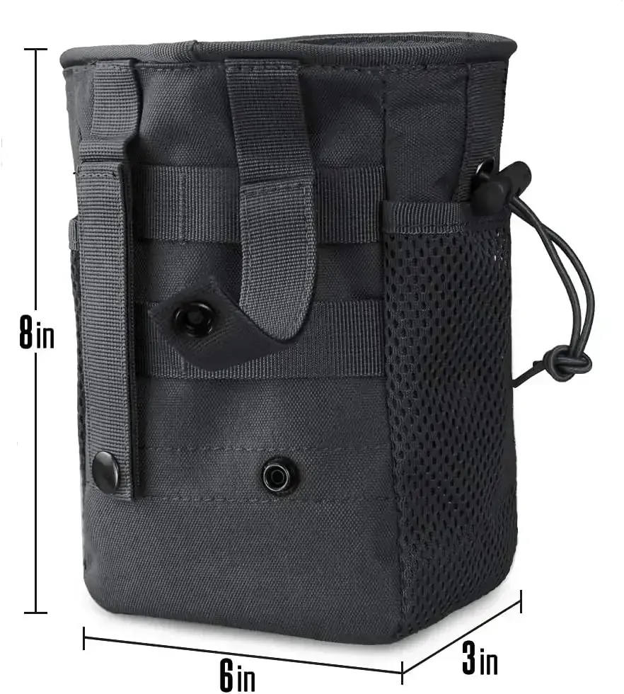 Camouflage Molle Waist Pack - Waterproof Nylon Drop Pouch for Hunting Hiking, EDC Accessory Bag with Dump Function - 图片 4