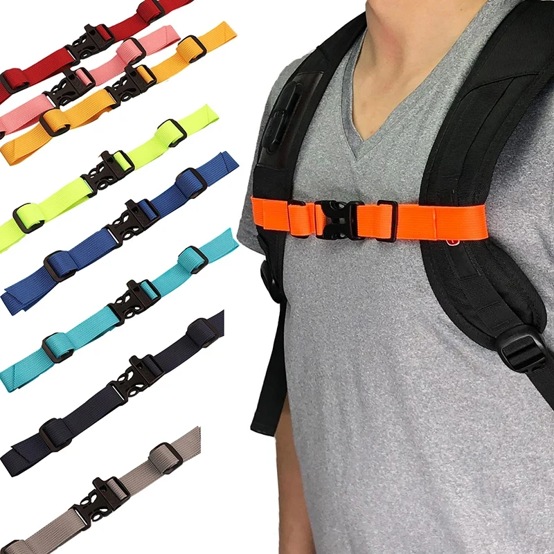Adjustable Backpack Chest Strap - Anti-Slip Shoulder Harness Stabilizer for Kids & Hiking Backpacks, DIY Secure Clip