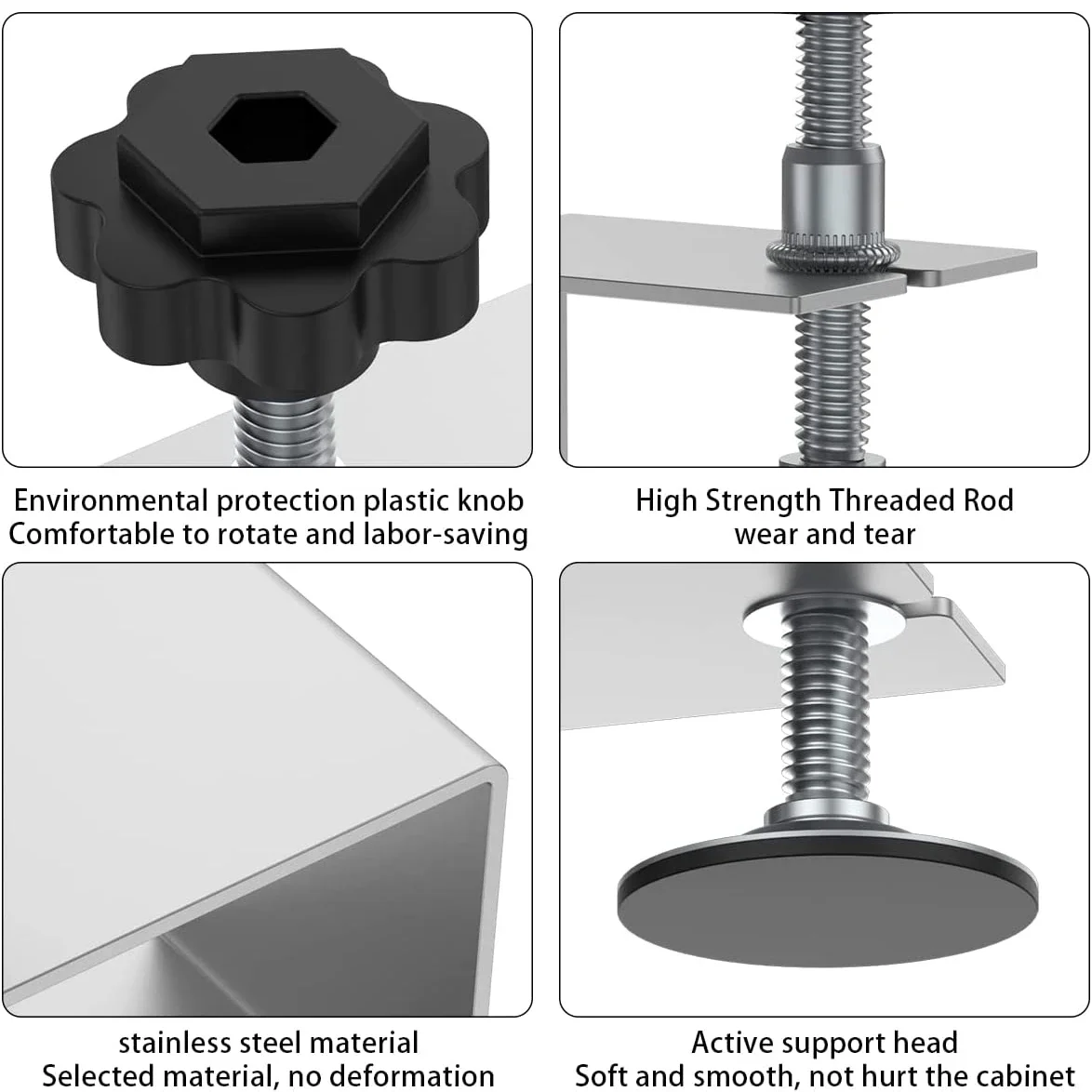 Drawer Installation Jig & Clamp Kit - U Shape Steel Tool for Fast Cabinet Drawer Front Alignment & Mounting (2PCS) - 图片 7