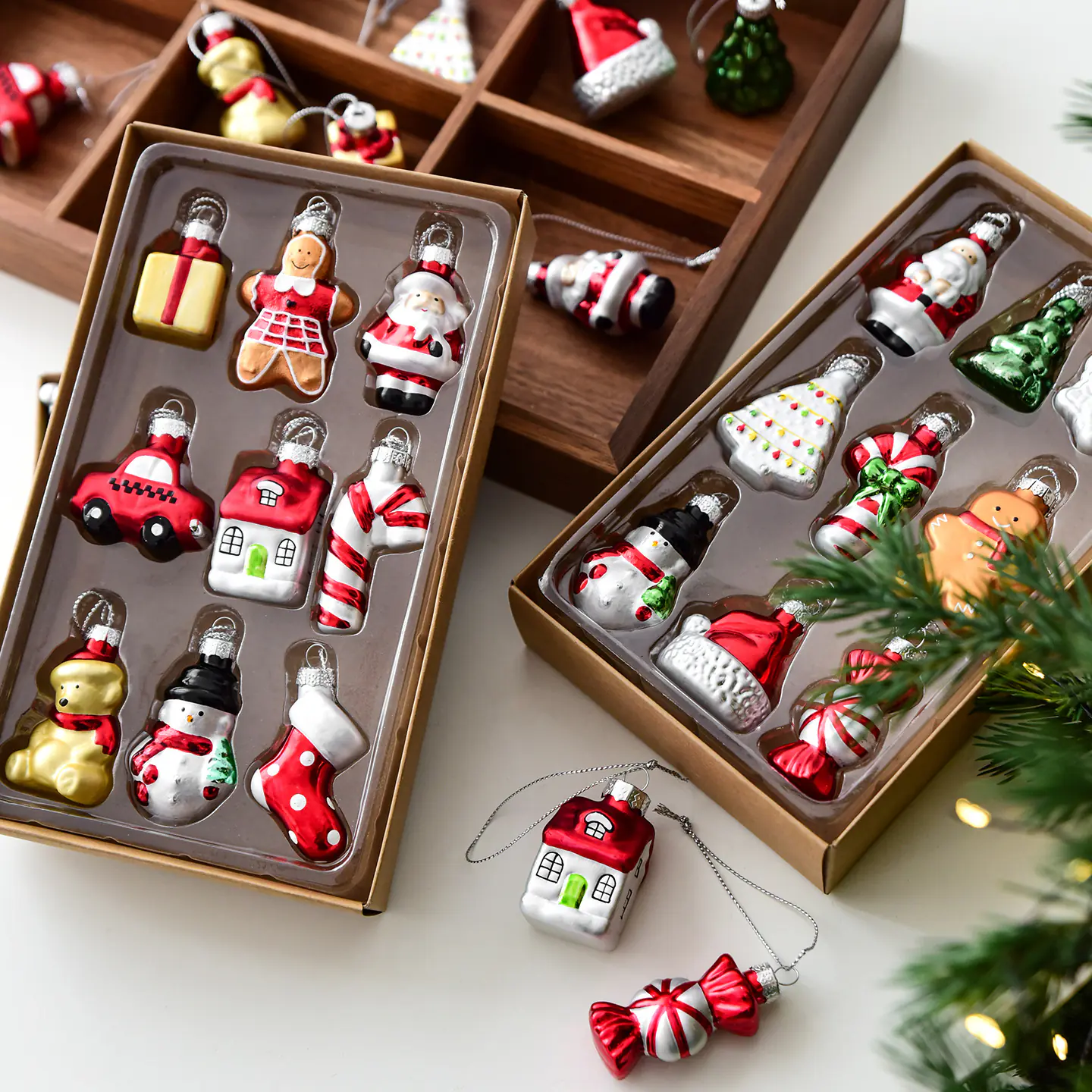 Christmas Set Santa Claus Snowman Elk Christmas Tree Decor Christmas Tree Pendant Window Living Room Backpack Car Interior Decor
