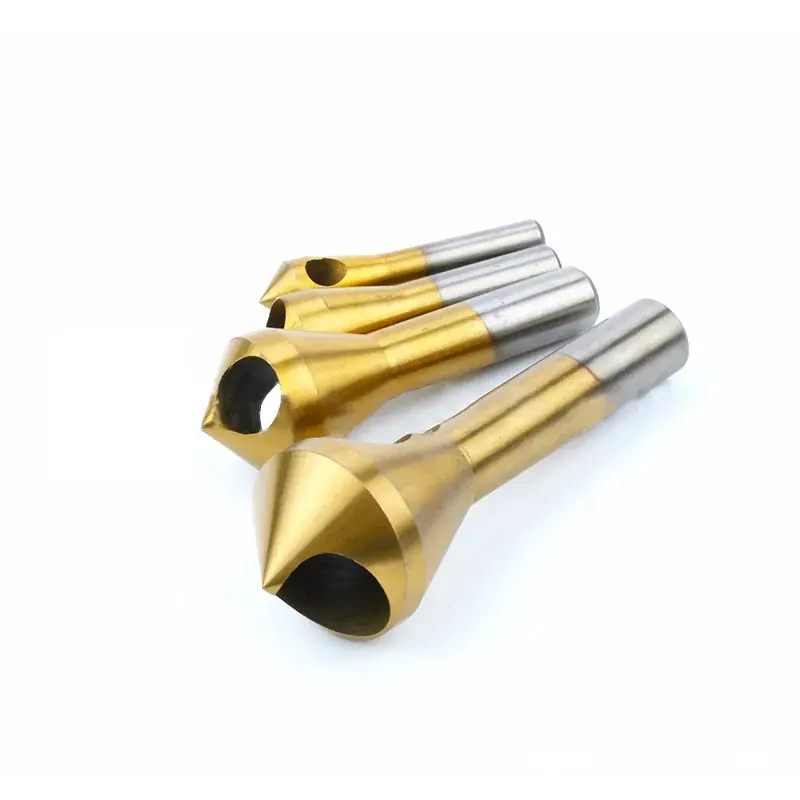 1/4pcs Set Titanium Countersink Deburring Drill Taper Hole Cutter Steel/Aluminum Countersunk Head Chamfering Tools 2-5-10-15-20 - 图片 3
