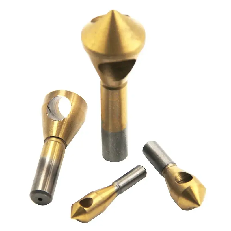 1/4pcs Set Titanium Countersink Deburring Drill Taper Hole Cutter Steel/Aluminum Countersunk Head Chamfering Tools 2-5-10-15-20 - 图片 4