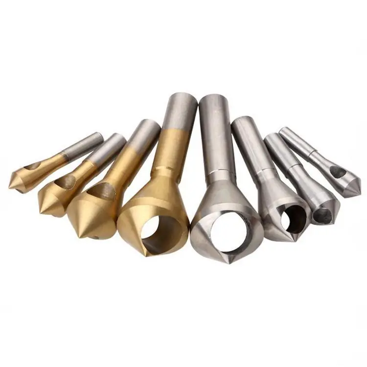 1/4pcs Set Titanium Countersink Deburring Drill Taper Hole Cutter Steel/Aluminum Countersunk Head Chamfering Tools 2-5-10-15-20 - 图片 6