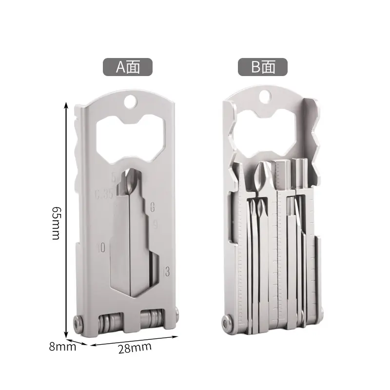 13-in-1 Multi-functional Screwdriver, Portable Folding Tool, Stainless Steel Combination Tool for Outdoor Use