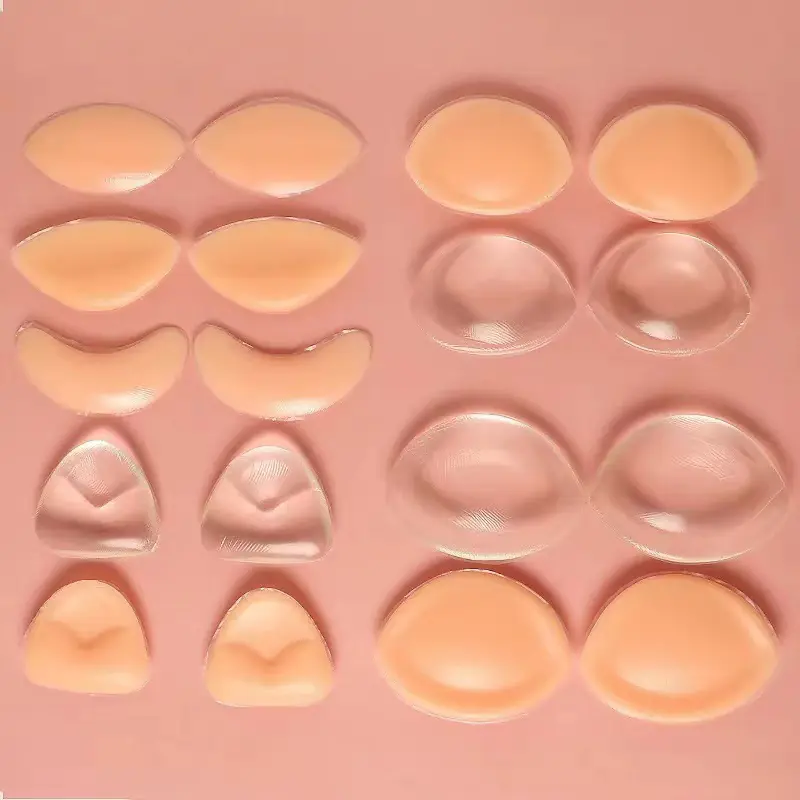 Self-Adhesive Silicone Bra Inserts - Push Up Pads for Swimwear, Bikini Tops & Bras, Waterproof & Reusable