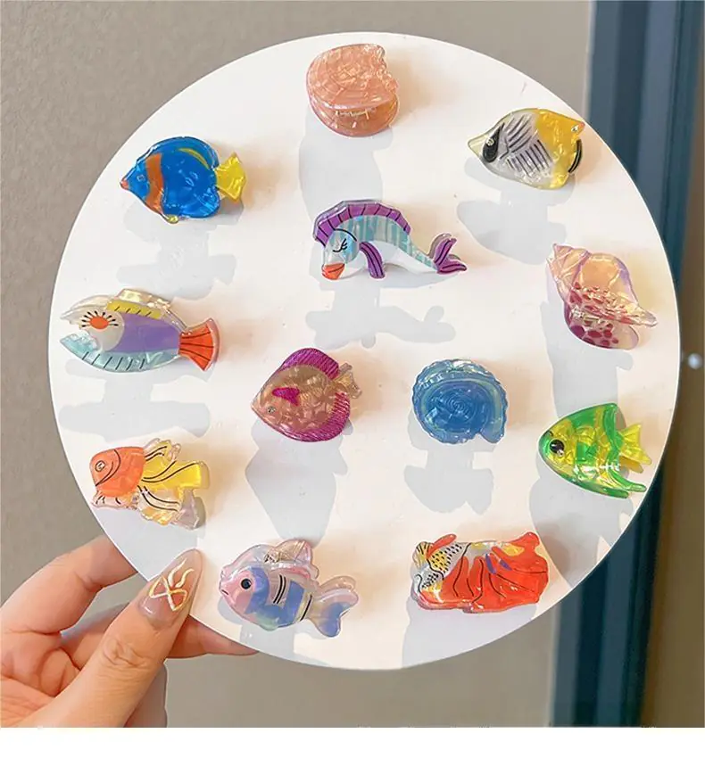 Cartoon Creative Ornamental Fish Shark Goldfish Hairpin Back of the Head Grabbing Clip Shark Clip Hair Accessories for Women