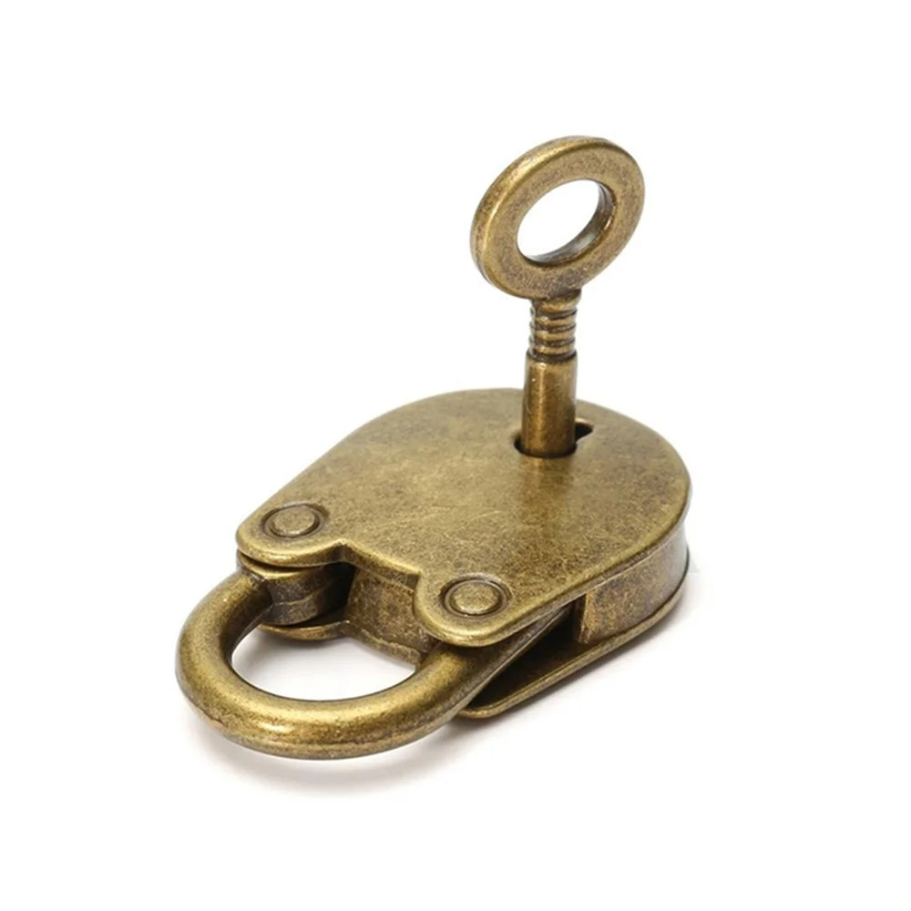 Bronze Vintage Old Antique Style Mini Archaize Padlocks Key Lock With Key Lock Home Usage Hardware Decoration