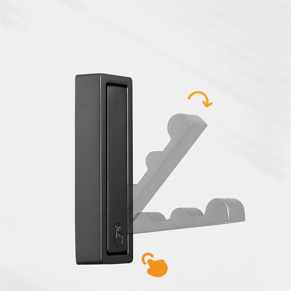 Zinc Alloy Folding Wall Hook Multifunctional Heavy Duty Rustproof Hidden Robe Hook Wall Hanging Clothes Hooks Bathroom - 图片 10