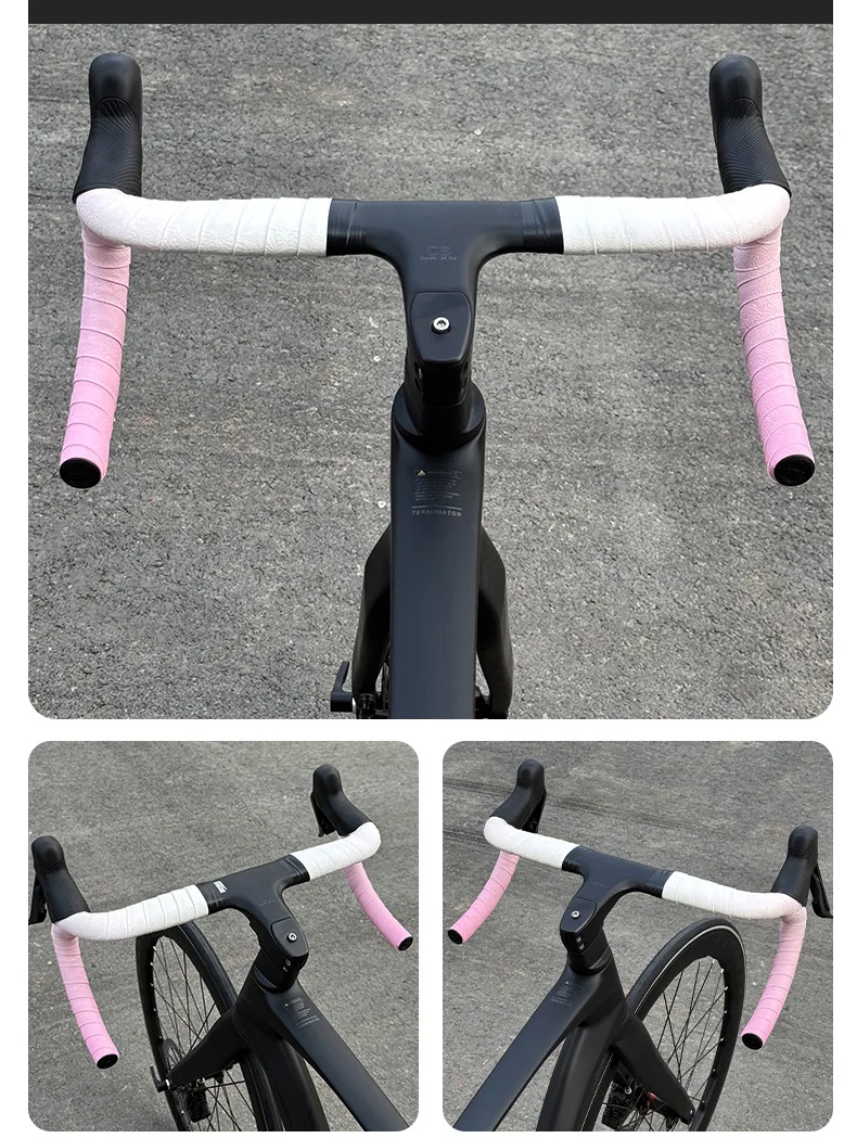 Road Bike Handlebar Tape Double-Pinyin Cloud Pattern Gradient Color Handlebar Comfortable Shock Absorption Breathable Tape - 图片 10