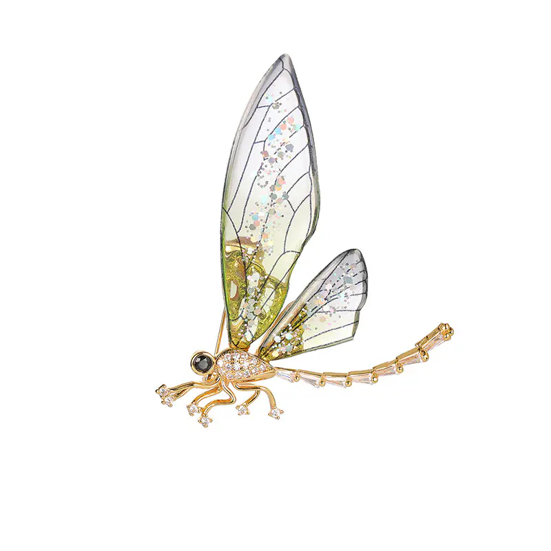 Animal Insect Brooch Pin - Acrylic Bee Dragonfly Butterfly with Transparent Wings, Fashion Jewelry Gift for Women - 图片 6