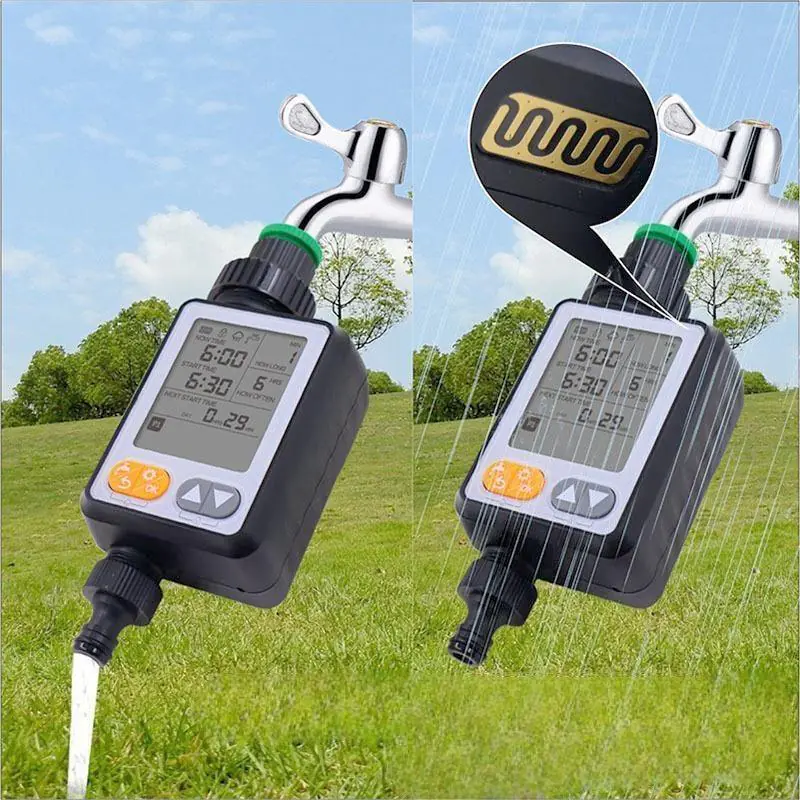 Smart Outdoor Watering Timer - Automatic Irrigation Controller with Rain Sensor for Garden, Lawn & Greenhouse