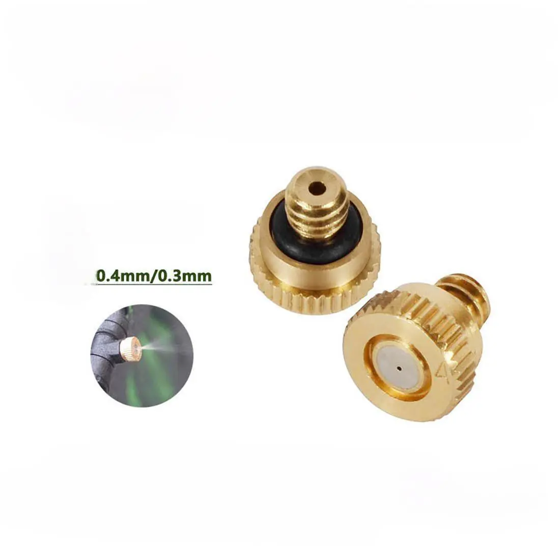 10PCS Atomizing Nozzle 3/16" Fog Spray Cooling Water System Accessories Garden Nebulizer Misting Sprayer 0.4mm - 图片 3