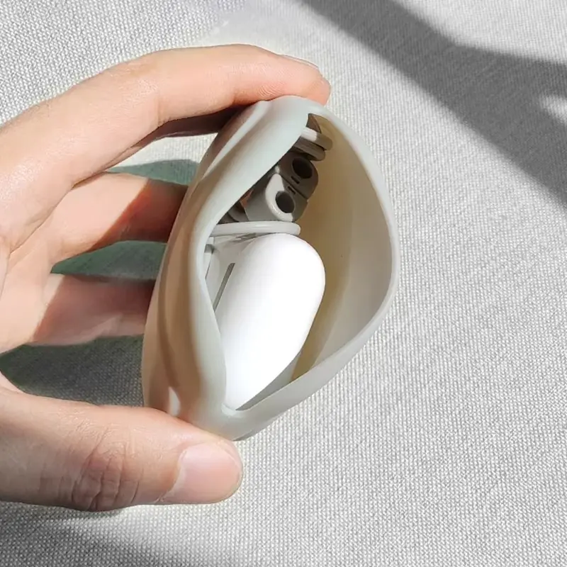 Silicone Wired Headphone Storage Bag Simple Portable Coin Purse Data Cable Organizer - 图片 7