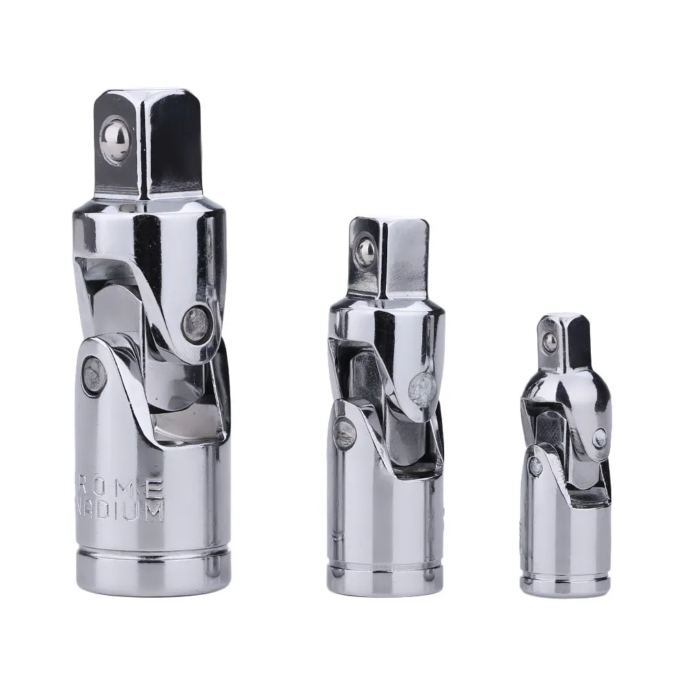 1/4 3/8 1/2 Universal Joint Set Ratchet Angle Extension Bar Socket Adapter Manual Bar Socket Swivel Ratchet Socket Tools