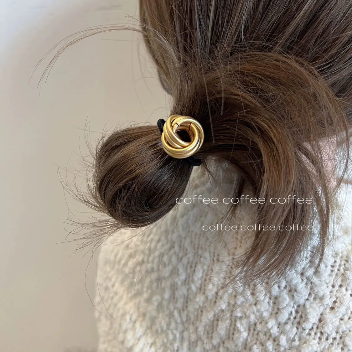 Korean Fashion Glossy Metal Curved Scrunchies Women Elastic Hair Bands Hair Clip Hairpin Hairband Hair Accessories - 图片 7