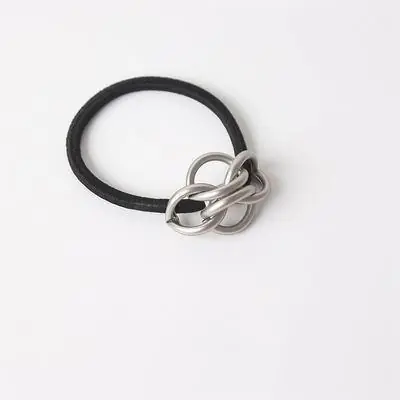 Korean Fashion Glossy Metal Curved Scrunchies Women Elastic Hair Bands Hair Clip Hairpin Hairband Hair Accessories - 图片 15