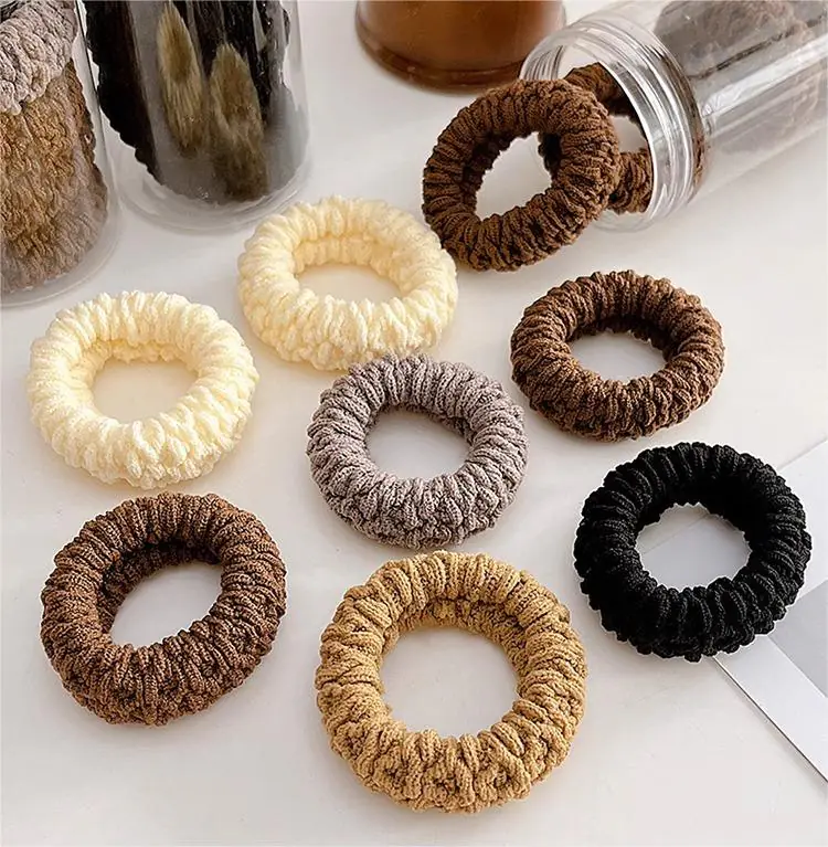 6PCS Thickened Scrunchies for Women - Korean Style Thick Elastic Hair Ties, Gentle No Pull Hairbands for Women & Girls