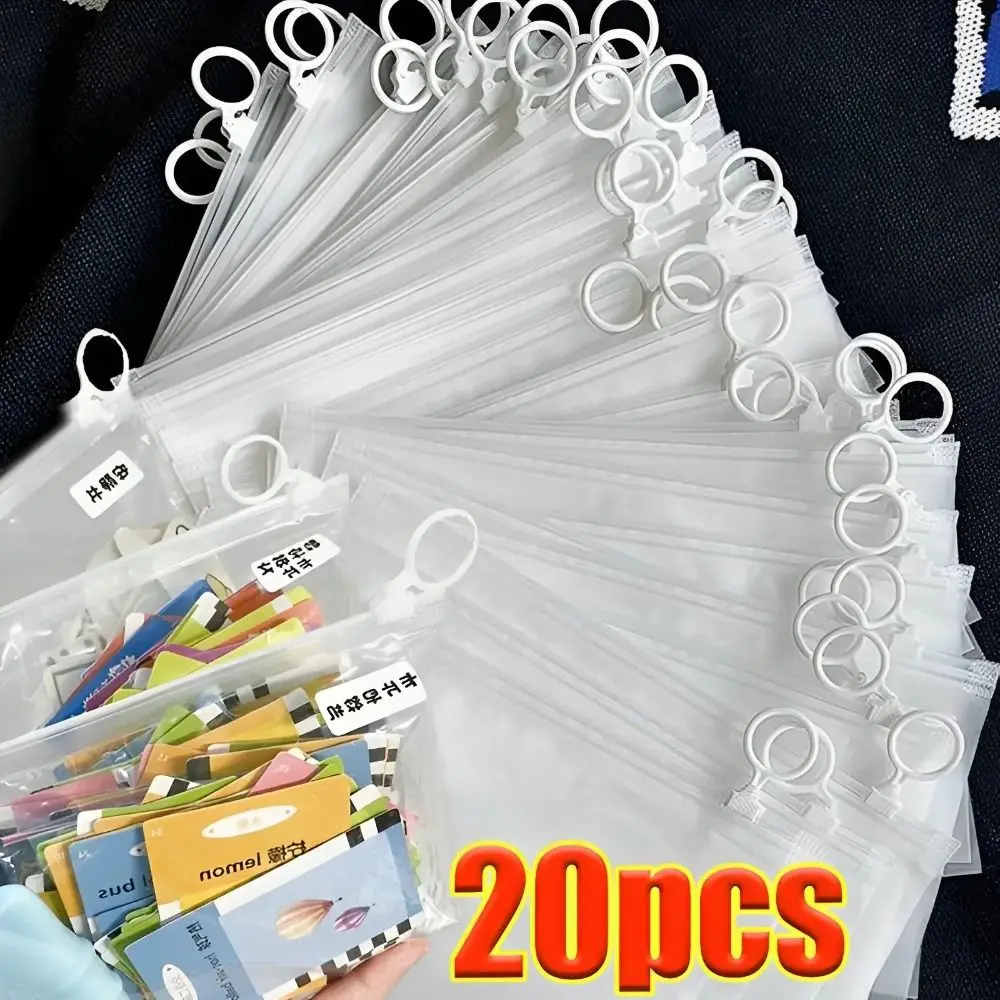20 Packs Heavy-Duty Zipper Storage Bags, HD Clear Plastic Organizer Bags for Stationery, Travel & Sundries