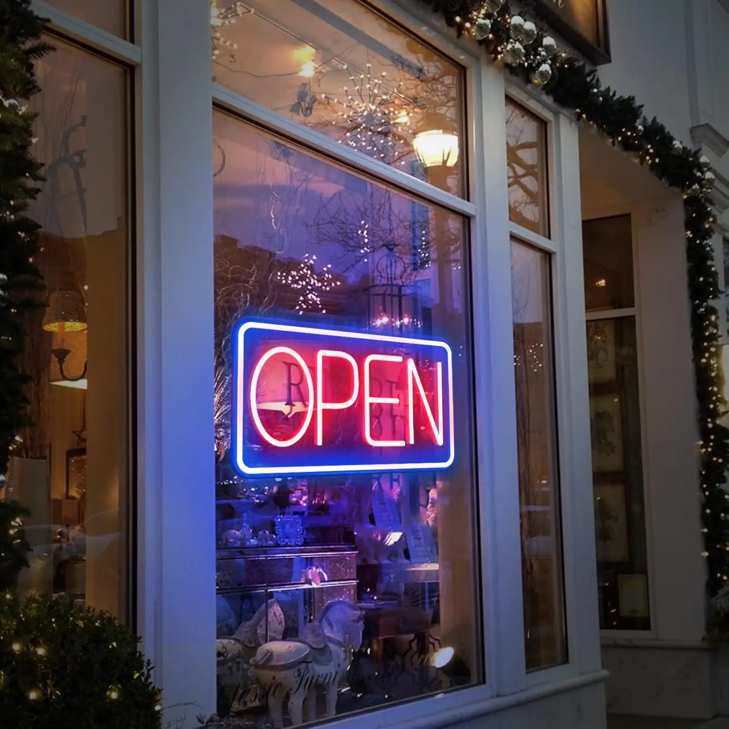"Open" LED Neon Sign - USB Powered Business Light for Storefront, Bar, Salon & Office - 图片 2