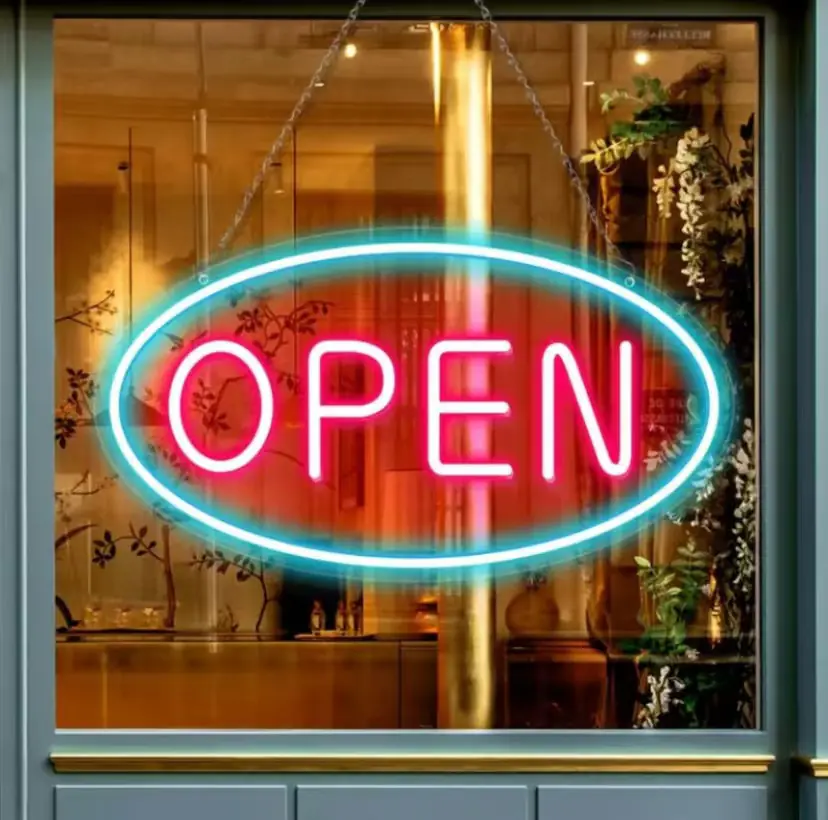 "Open" LED Neon Sign - USB Powered Business Light for Storefront, Bar, Salon & Office - 图片 13
