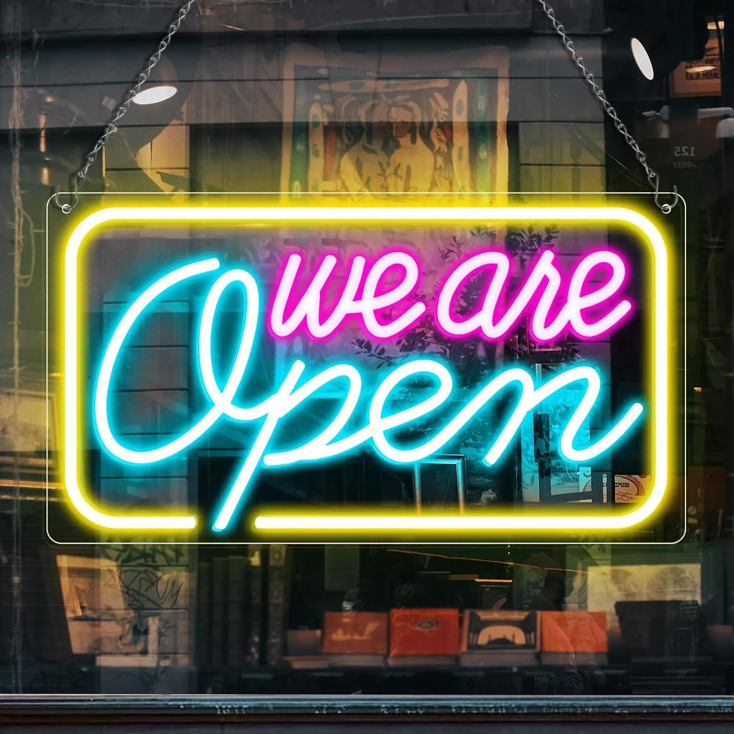 "Open" LED Neon Sign - USB Powered Business Light for Storefront, Bar, Salon & Office - 图片 14