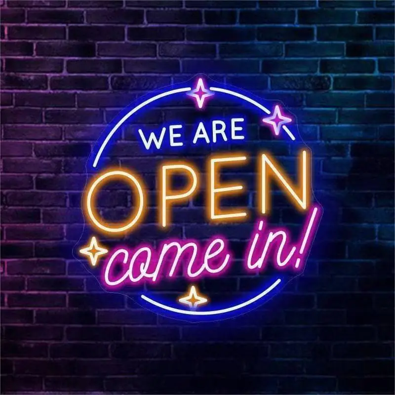 "Open" LED Neon Sign - USB Powered Business Light for Storefront, Bar, Salon & Office - 图片 19