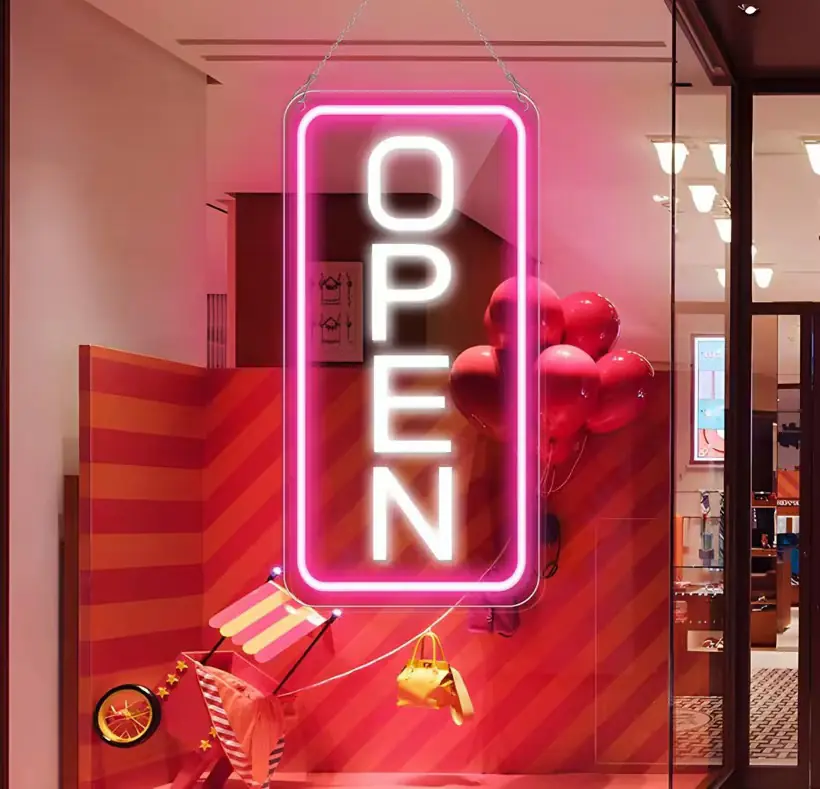 "Open" LED Neon Sign - USB Powered Business Light for Storefront, Bar, Salon & Office - 图片 22