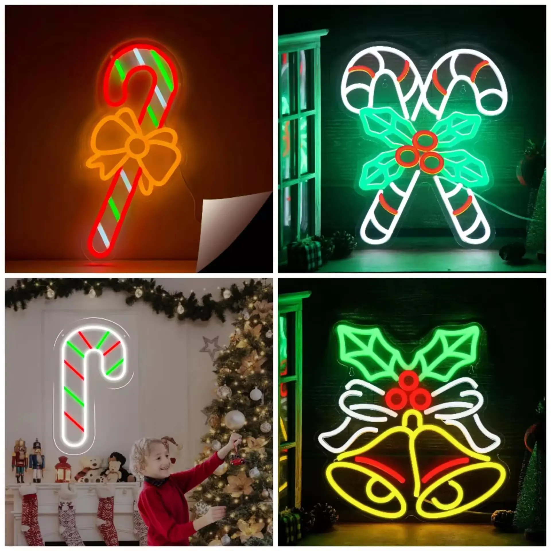 Festive Christmas Neon Light - "Merry Christmas" LED Sign for Holiday Home & Window Decoration