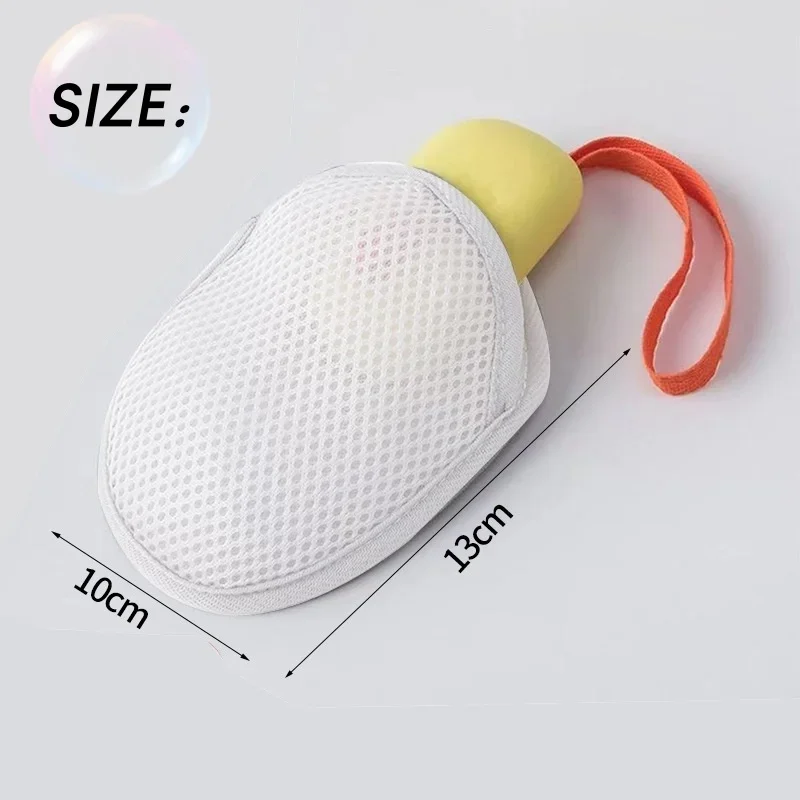 Exfoliating Soap Saver Pouch - Double Sided Foaming Mesh Net with Wrist Strap for Bath & Shower - 图片 8