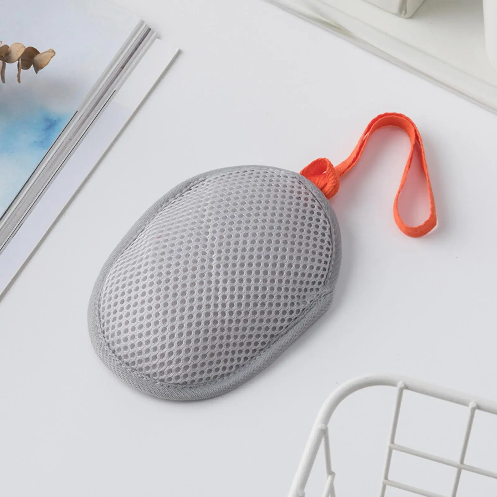 Exfoliating Soap Saver Pouch - Double Sided Foaming Mesh Net with Wrist Strap for Bath & Shower - 图片 9