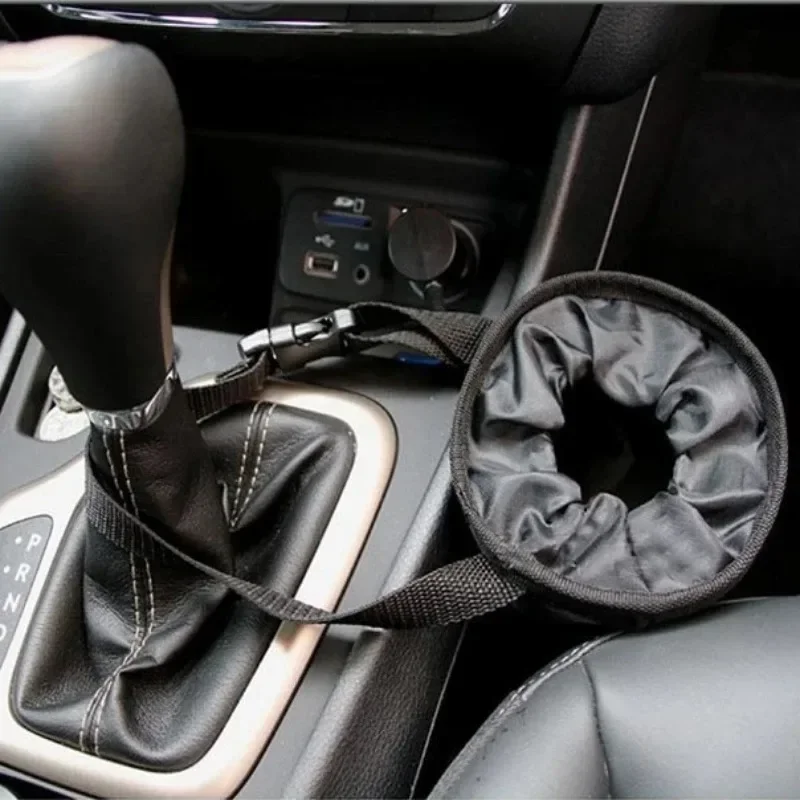 Hanging Car Trash Bag - Foldable Storage Organizer with Adhesive Hook for Backseat & Headrest - 图片 4