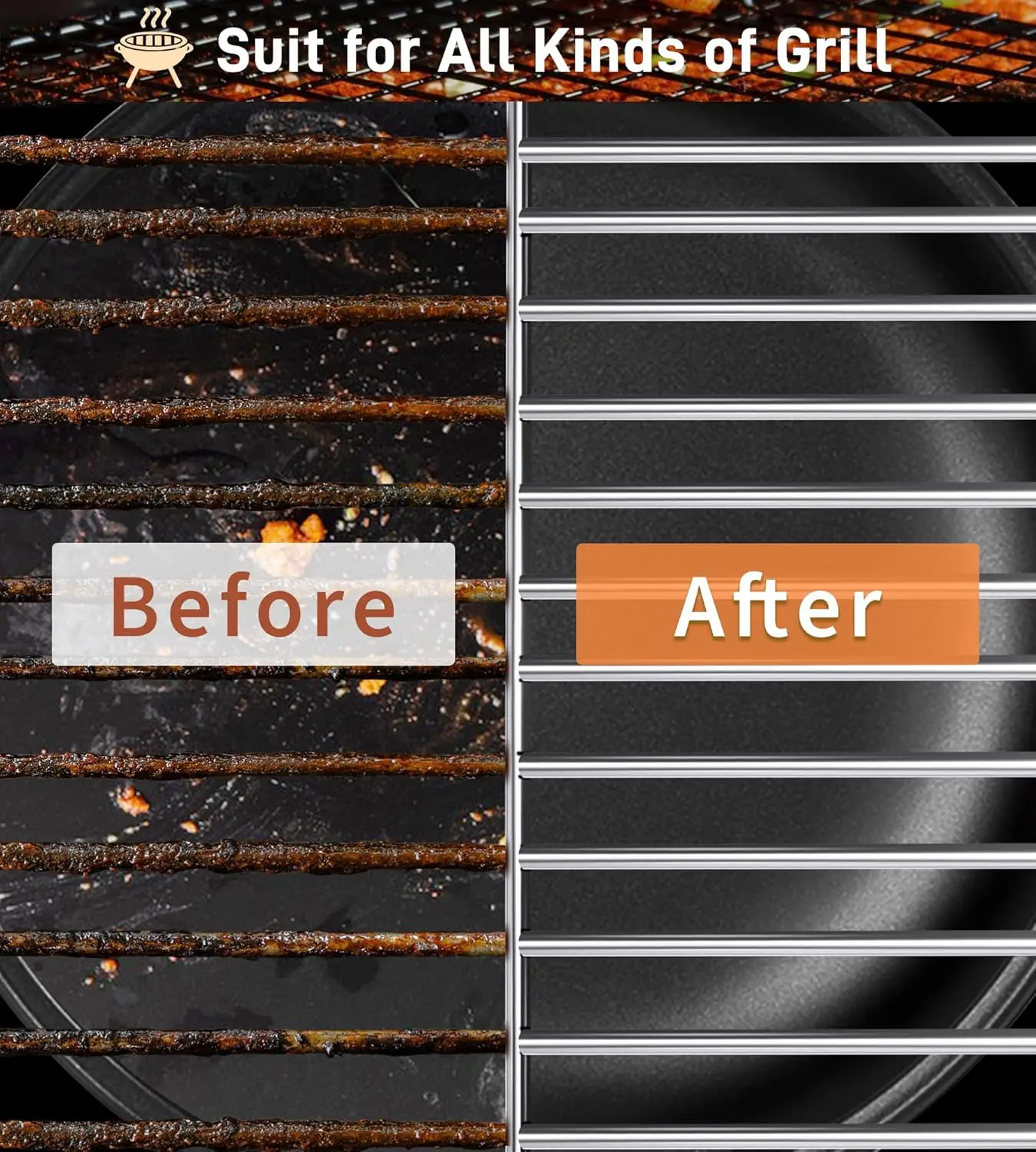 Stainless steel grill cleaning brush, outdoor BBQ grill wire brush with scraper, grill accessories, picnic tools - 图片 10