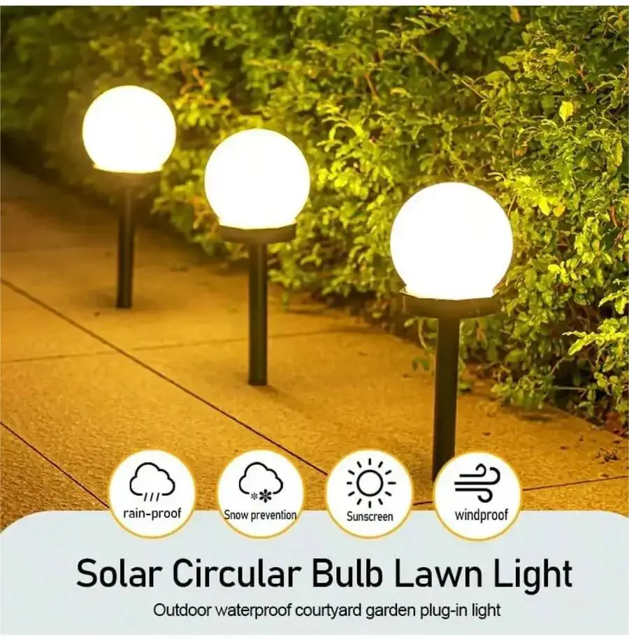 1/3/6/9PC Solar Powered LED Bulb Lamp Energy Light Waterproof Outdoor Garden Light Street Solar Panel Ball Lights Lawn Yard Lamp - 图片 8