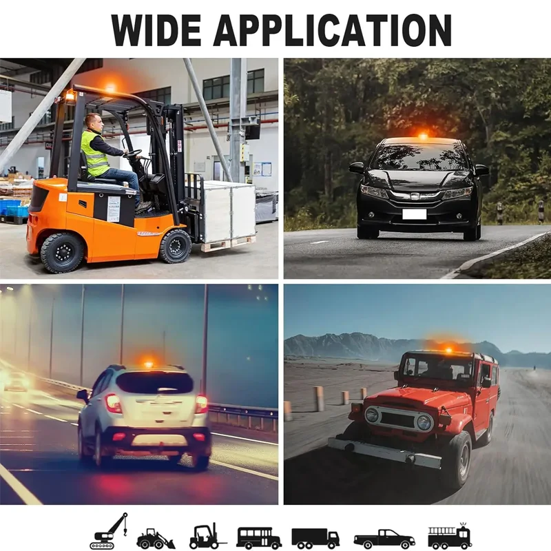 LED Car Emergency Traffic Strobe Lights Vehicles Rooftop Flashing Warning Beacon Light Safety signal lamp 12V-24V - 图片 8